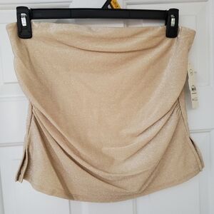 No Boundaries Tube Top L 12/14 Glittery Gold New